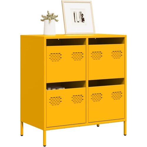 vidaXL Komoda gorčično rumena 68x39x73,5 cm hladno valjano jeklo Cene