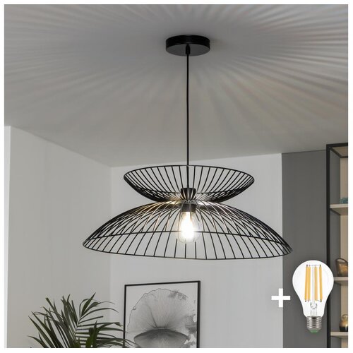  Brilagi - LED luster na sajli CERIA WIRE 1xE27/40W/230V prečnika 60 cm, crne boje Cene