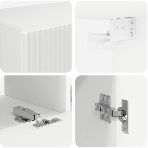  Set TV komoda Zidne 6 pcs Bijelo Konstruirano drvo Slike