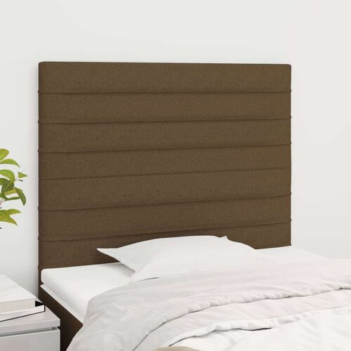  Posteljno vzglavje 2 kosa temno rjavo 80x5x78/88 cm blago, (20932950) Cene