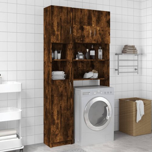 The Living Store Kopalni&amp;scaron;ka omarica dim. hrast 32x25,5x190 cm konstruiran les - Kopalni&amp;scaron;ka Omara, (21436627) Slike