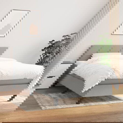 The Living Store Box spring postelja z vzmetnico svetlo siva 80x200 cm blago - Box Spring Postelja, (21517320) Slike