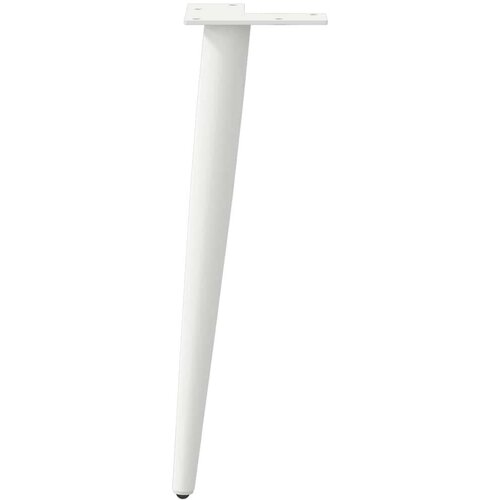 VidaXL Noge za klubsko mizico stožčaste oblike 4 kosi bele barve 42-43 cm jeklo Slike