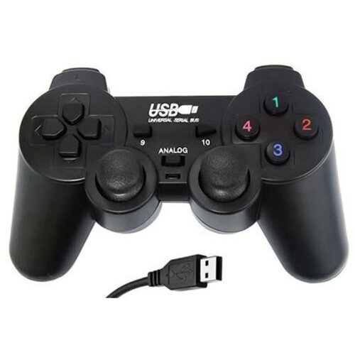 Gembird JPD-THRILLERSHOCK-BOX USB 2.0 analog vibration gamepad black gamepad Slike