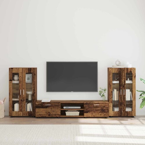  Set TV komoda FLORIN 3 pcs Staro drvo Konstruirano drvo Cijene