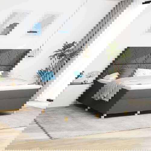 Box spring krevet s madracem Siva 140 x 190 cm tkanina Slike