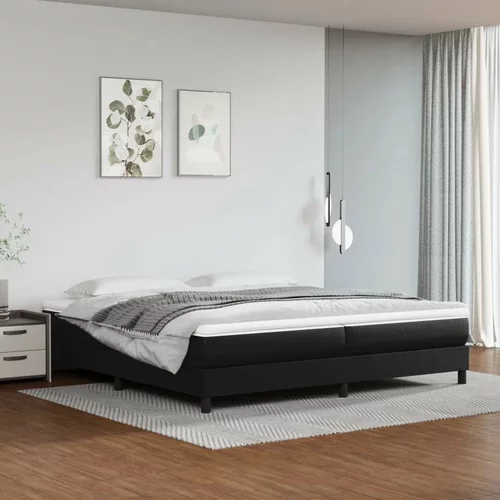  Box spring postelja z vzmetnico črna 200x200 cm umetno usnje, (20724004)