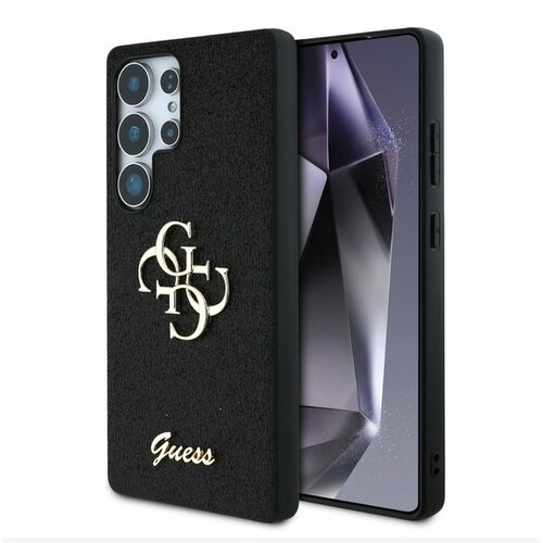 Guess PU Fixed Glitter 4G Metal Logo Zadn&iacute; Kryt pro Samsung Galaxy S25 Ultra Black Ovitek za telefon Vijolična Cene