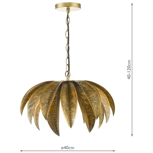  D&amp;auml;r Lighting CAR0135 - Luster na lancu CARA 1xE27/60W/230V zlatna Slike