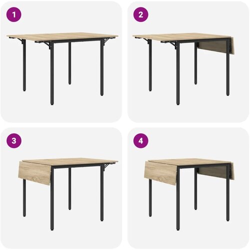 Produživi blagovaonski stol 120 x 81 5 x 75 cm Hrast sonoma - Hrast sonoma Slike