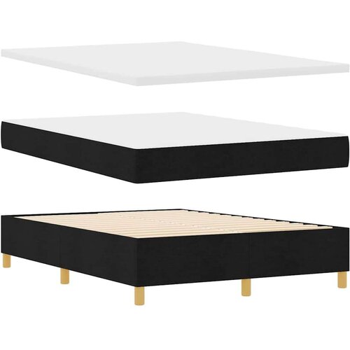 Box spring krevet s madracem Crna 140 x 190 cm tkanina Slike