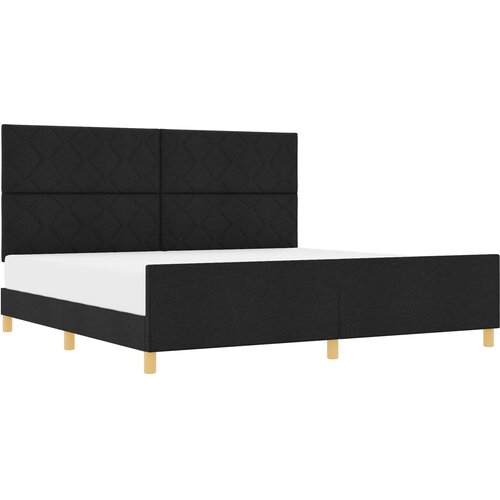 VidaXL Črna Postelja 200x200 cm iz Tkanine, (22049145) Slike