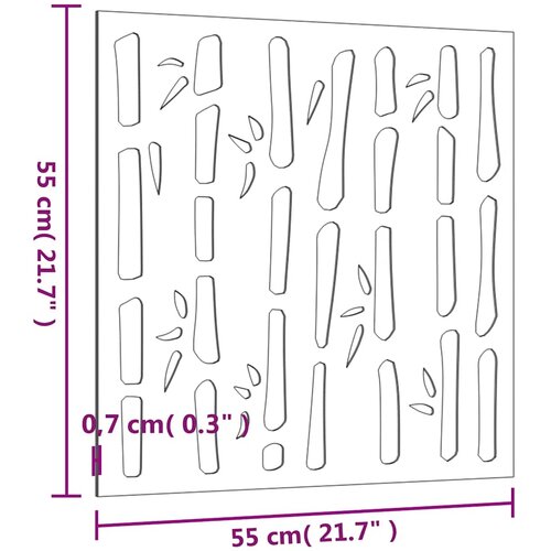  Vrtni zidni ukras 55 x 55 cm čelik COR-TEN s uzorkom bambusa Slike