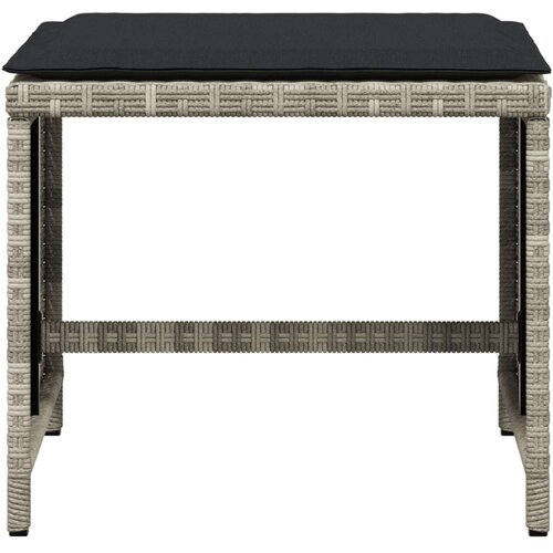  Vrtni taburei s jastucima 4 kom 40x40x35 cm od poliratana Slike
