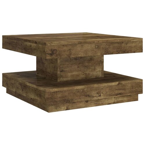Maison Chic Klubska mizica - kavna mizica - Nizka mizica temno rjava 60x60x35 cm mediapan, (21752744) Slike