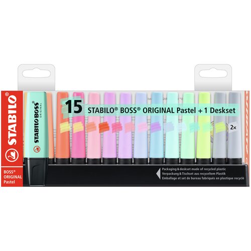 Stabilo osvetljevalec BOSS ORIGINAL Pastel, set 15 kom, (21655841) Cene