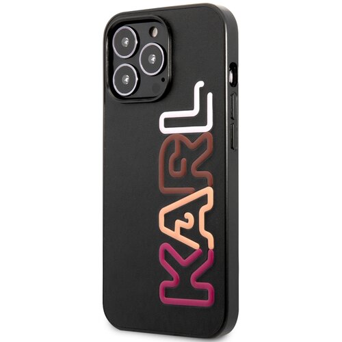 Karl Lagerfeld Ohi&scaron;je za Apple iPhone 13 Pro v reliefnih barvah, ?rna, (21749307) Cene