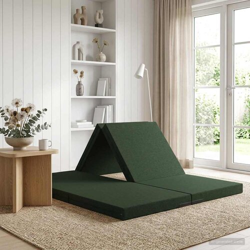 SOFA na razvlačenje 140 x 67 x 15 cm Tamnozelena Cijene