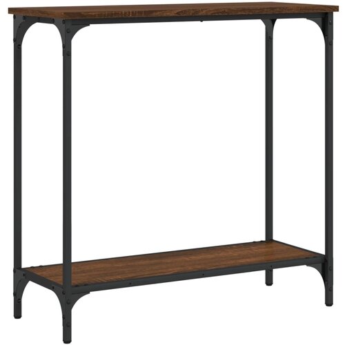 Maison Chic konzolna miza - miza ob steni rjav hrast 75x30,5x75 cm inženirski les, (21786268) Slike