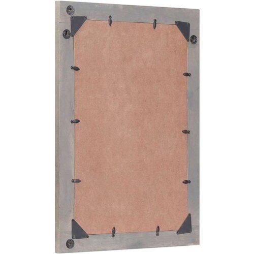 VidaXL Zrcalo za kupaonicu s ogledalom Siva i srebrna 50 x 70 x 3 cm Slike