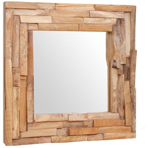 vidaXL Okrasno ogledalo tikovina 60x60 cm kvadratne oblike, (20798529) Cene