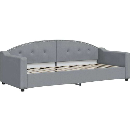  Dnevni krevet na razvlačenje svjetlosivi 80 x 200 cm od tkanine Slike