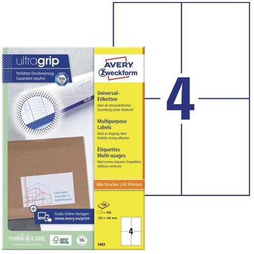  Etikete zweckform 3483 105x148mm ZWECKFORM Slike
