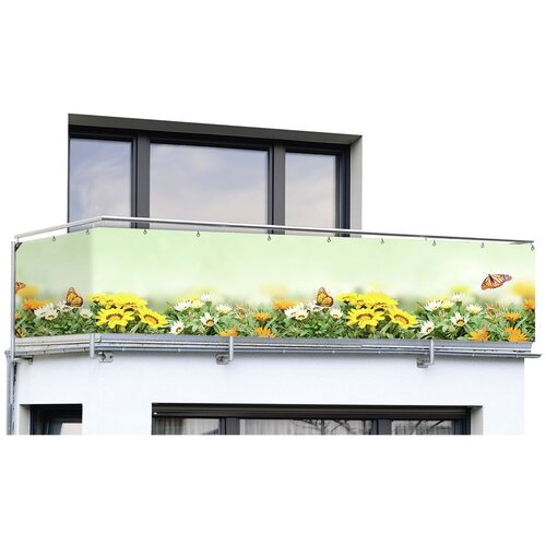 Maximex Žuto-zeleni plastičan balkonski zastor 500x85 cm Butterfly – Cijene