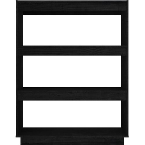  za knjige / pregrada crni 80x35x103 cm od borovine Slike