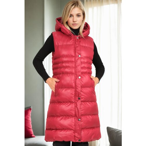 Dewberry Z6757 WOMEN&amp;#039;S VEST-BURGUNDY-1 Slike
