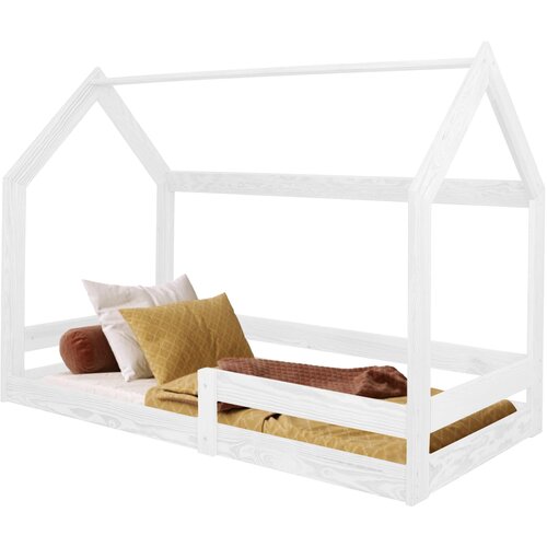 springos BD0006WH &ndash; Dječji krevet kućica s ogradom 160 &times; 80 cm, bijeli Cijene