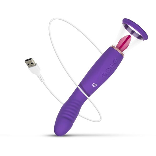 EasyToys - Vibe Collection pumpica s vibratorom G točke, ljubičasta Slike