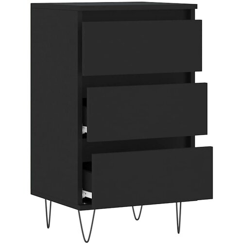  Komoda crna 40 x 35 x 70 cm od konstruiranog drva Slike