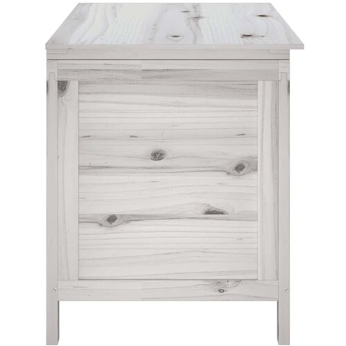  Vrtna kutija za pohranu bijela 99x49,5x58,5 cm masivna jelovina Slike