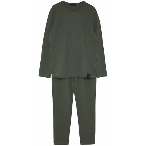 Trendyol Pajama Set - Khaki - Plain Cene