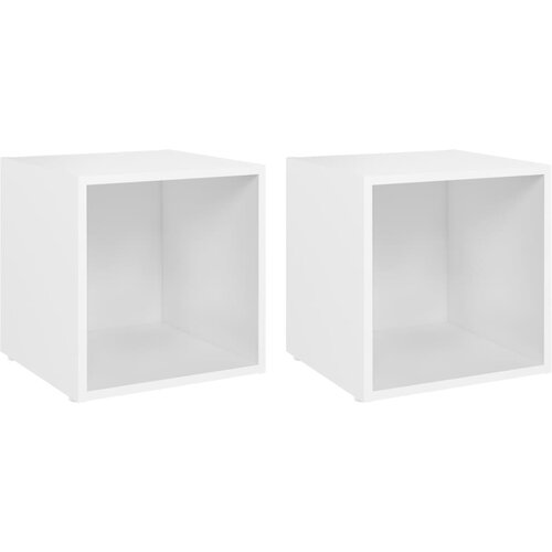 vidaXL TV omarice 2 kosa bele 37x35x37 cm iverna plošča, (20620961) Cene