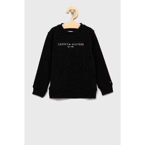 Tommy Hilfiger Otro&amp;scaron;ka bombažna mikica črna barva, Slike