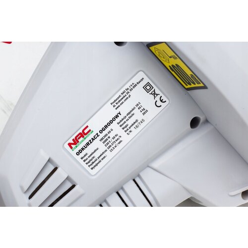 NAC VBE300-AS-G Electric leaf blower 3000 W 250 km /h Black, White Slike