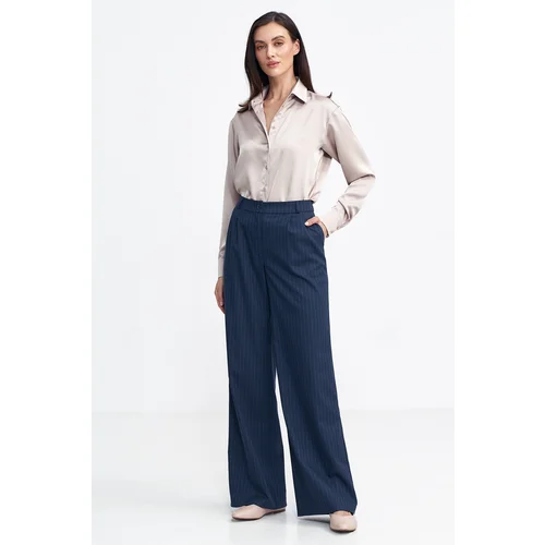 Nife Woman's Pants SD105 Navy Blue