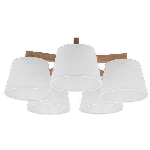 Brilagi plafonski luster latte sabia 5xE27/15W/230V bor/bela Slike