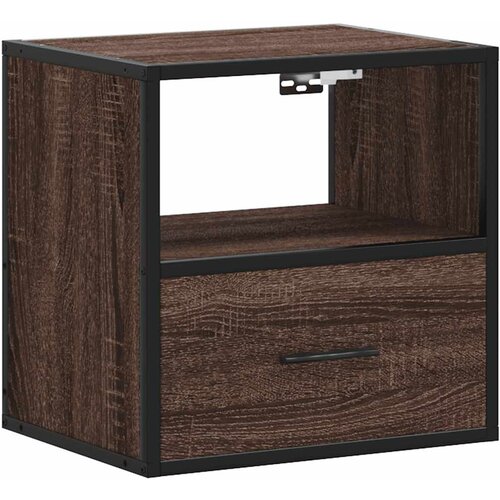 Maison Chic Stenska Nočna omarica - Nočna miza rjavi hrast 40x31x39,5 cm, (21690401) Cene
