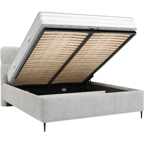 Boxxx OBLAZINJENA POSTELJA 200 cm x 200 cm , tekstil srebrne barve Slike