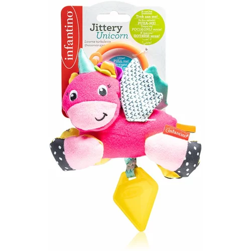 Infantino Unicorn viseća igračka kontrastnih boja s grickalicom 1 kom