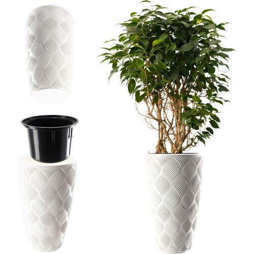 KADAX cvetlični lonec z vložkom 58 cm pokrov za cvetlični lonec plastika visok, (5000346522) Slike