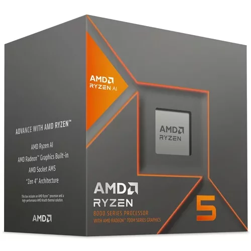 AMD CPU Desktop Ryzen 5 6C/12T 8600G (3.8/5.0GHz Max, 22MB,65W,AM5) box - 100-100001237BOX