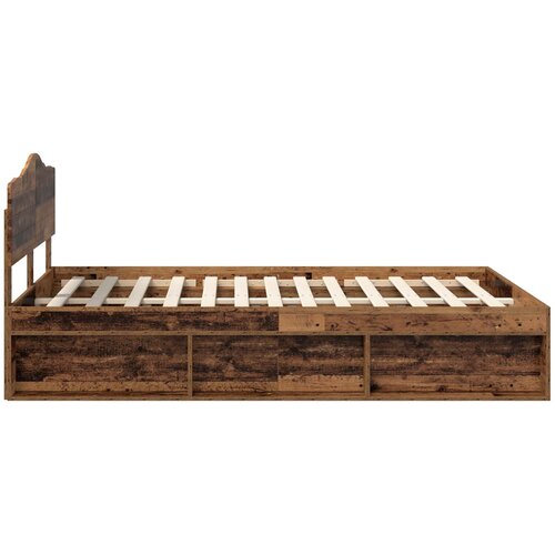  Krevetna konstrukcija s uzglavljem Staro drvo 150 x 200 cm Slike