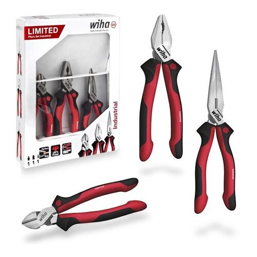 Wiha 45667 set klešta, industrial, kombinovana klešta, špic klešta i sečice, 3 dela Slike