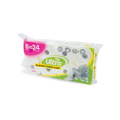 Ultra troslojni toalet papir Big, 8 komada Cene