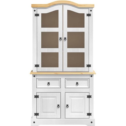  Kreveta Corona Bijelo 100 x 48,5 x 179 cm Čvrsto borovo drvo Slike