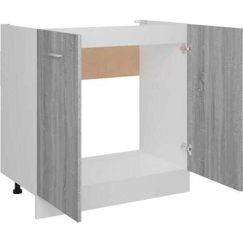  za sudoper &amp;quot;Lyon&amp;quot; sivi Sonoma 80x46x81,5 cm Konstruirano drvo Slike